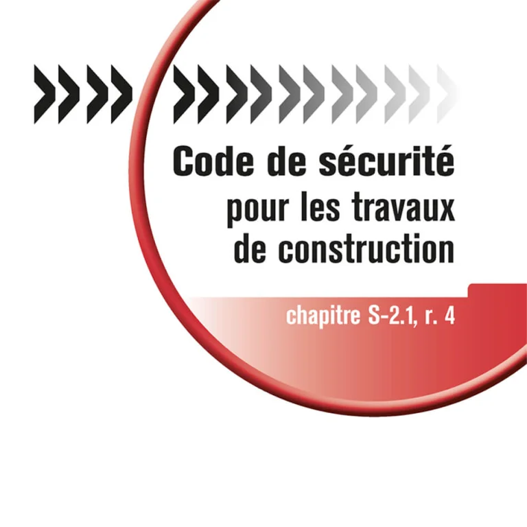 Code de sécurité pour les travaux de construction S-2.1, r.4.