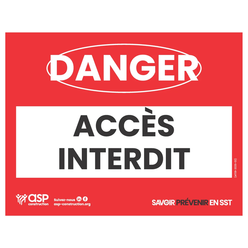 Danger – Accès interdit, 28 cm x 22 cm