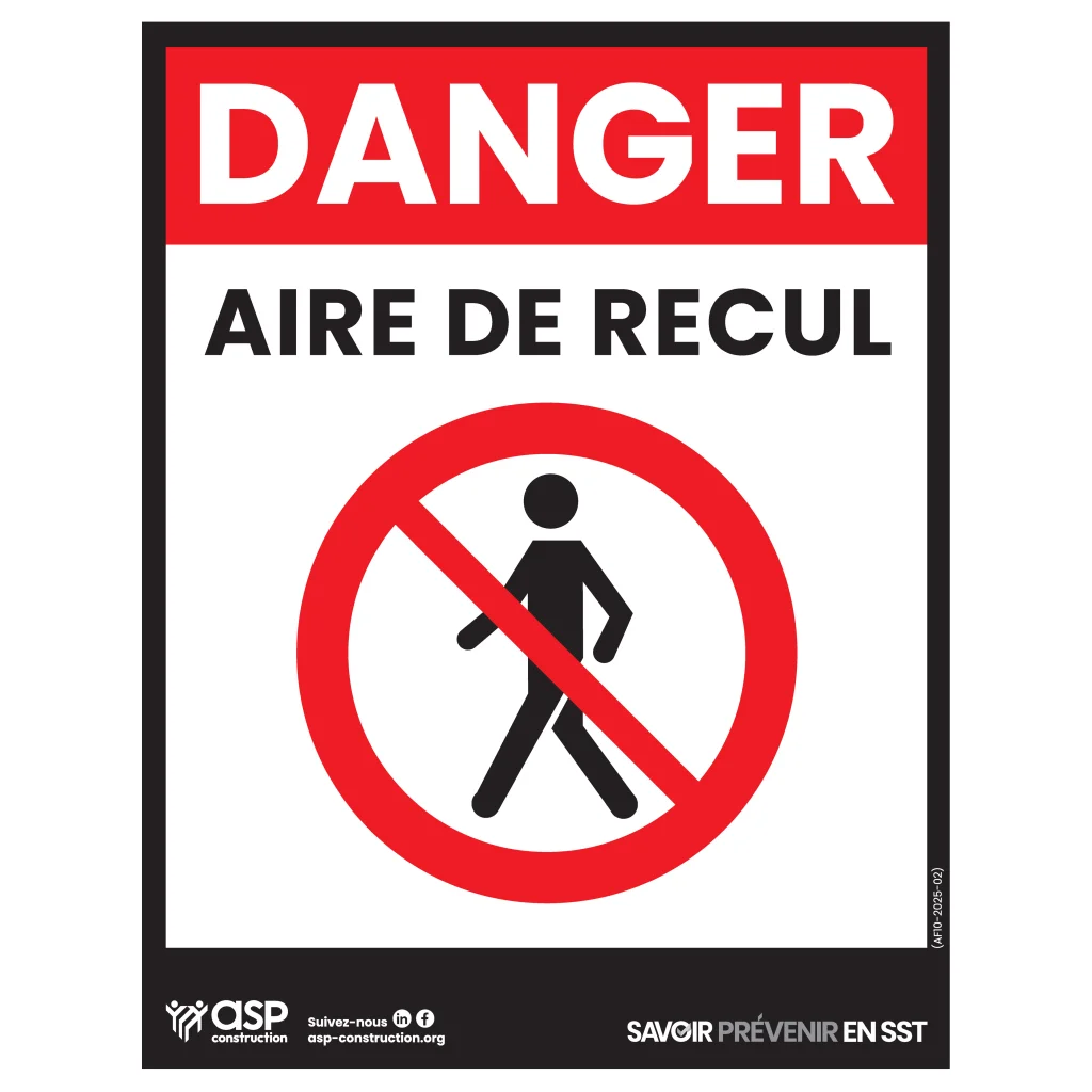 Danger – Aire de recul, 22 cm x 28 cm