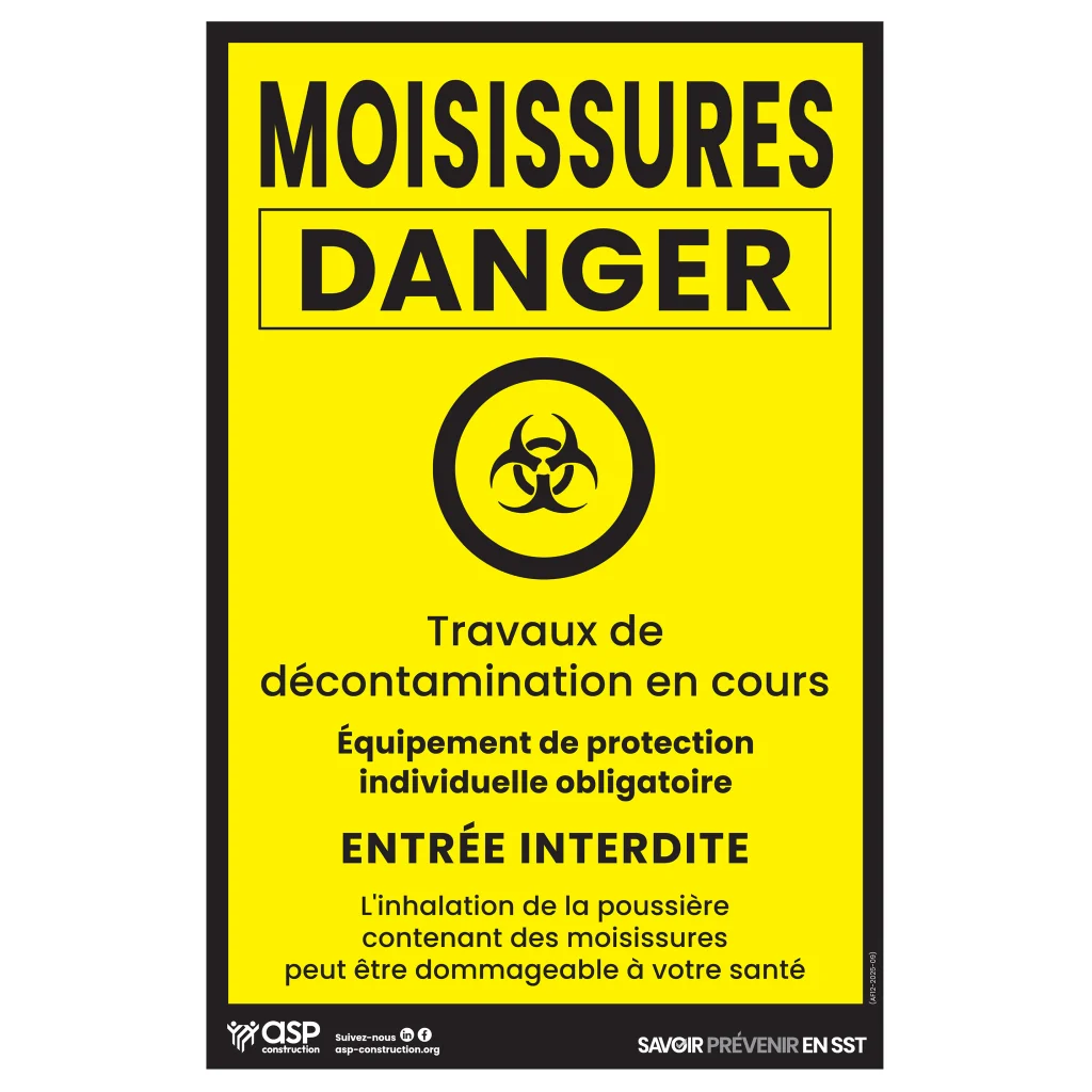 Danger – Moisissures, 28 cm x 43 cm