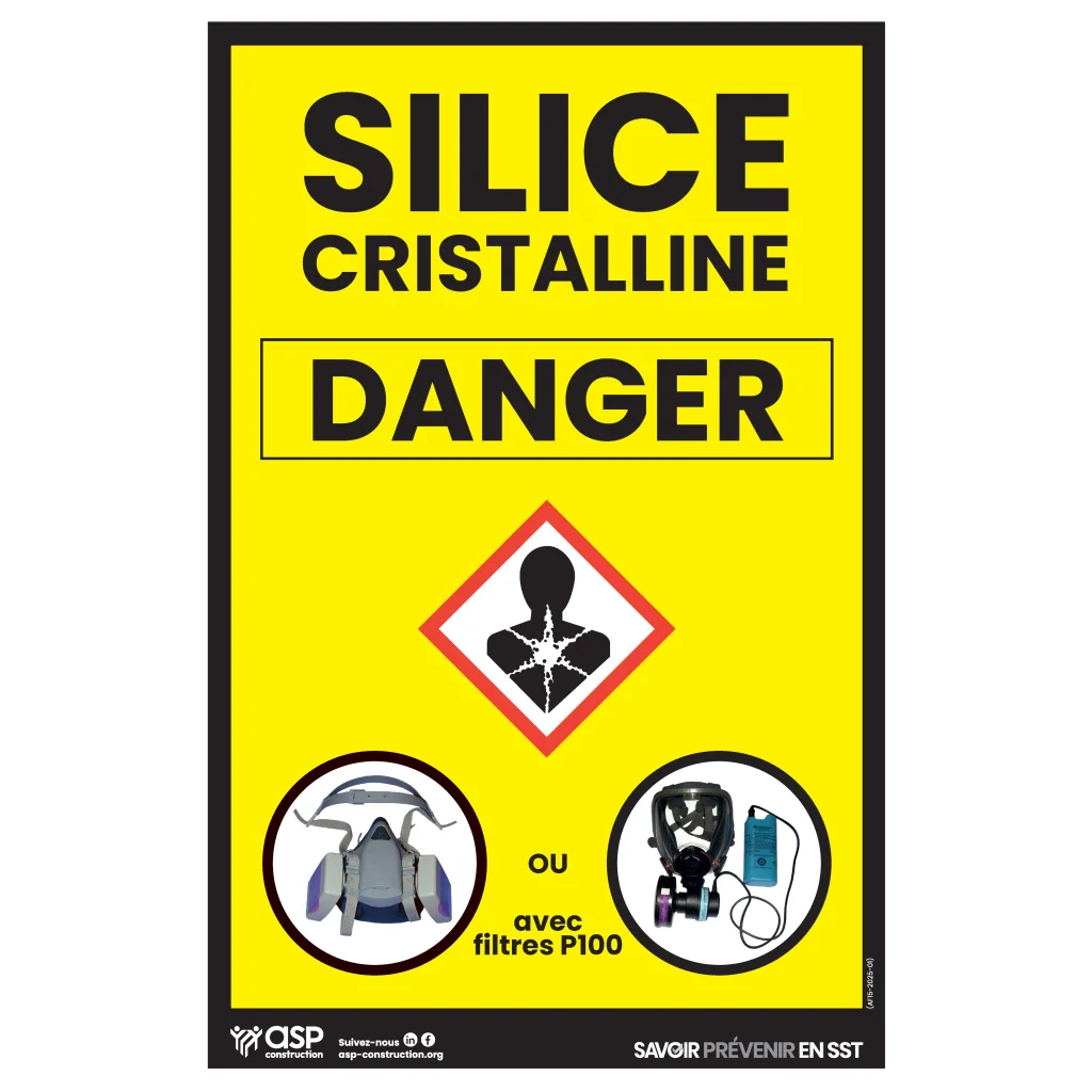 Silice cristalline – Danger, 28 cm x 43 cm